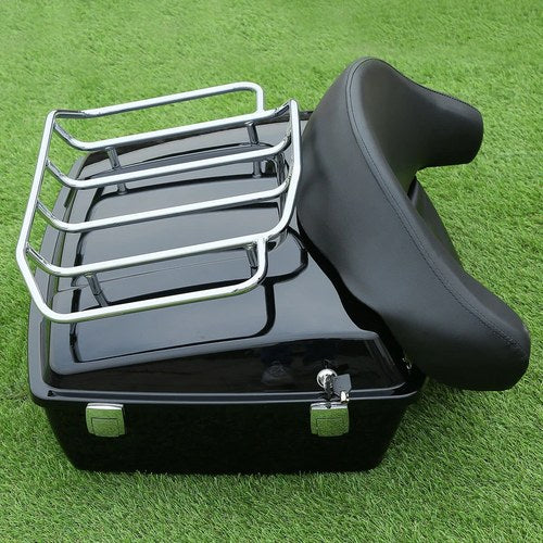Chopped Trunk Pad Top Rack Fit For Harley Touring Street Road Glide King 97-2013