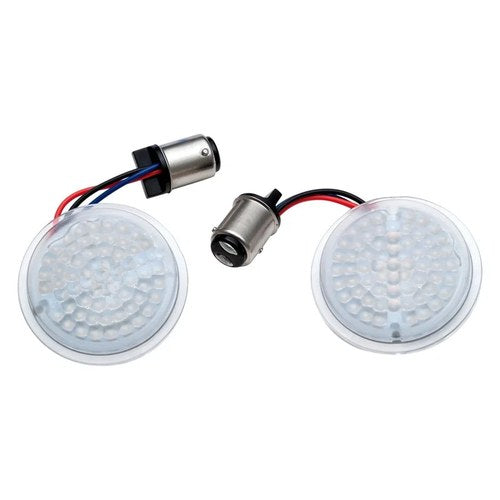 For Harley-Davidson Electra Glide 16 Turn Signal Inserts LuminEZ Bullet Style