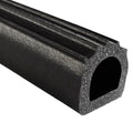 Fairchild RS1019-50 Epdm Black Sponge Rubber D-Seal w Psa Tape & Ribs