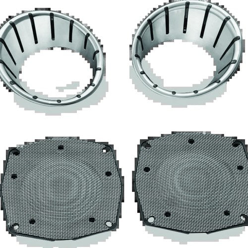 Kuryakyn LED Speaker Bezels for Harley-Davidson Touring 96-13 – Chrome with Blue