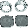 Kuryakyn LED Speaker Bezels for Harley-Davidson Touring 96-13 – Chrome with Blue