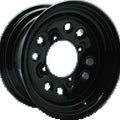 QuadBoss Steely Wheel 14x7 Black 4+3 Bolt Pattern for Powersports Vehicles