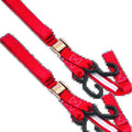 BikeMaster Tiedown 1-1/2 in. Integrated Softhook - Red for Secure Cargo