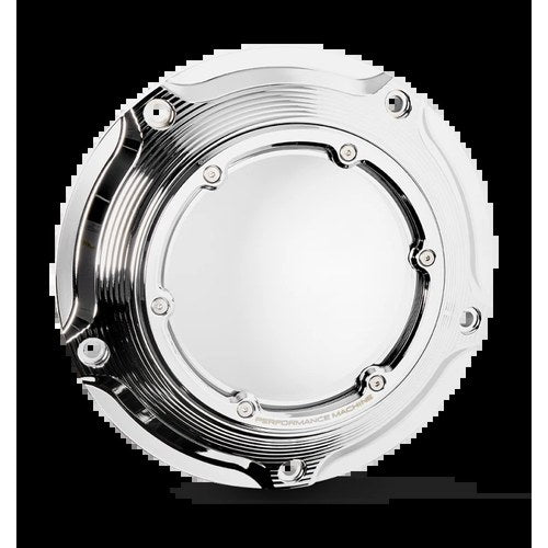 Performance Machine Vision Derby Cover with Bezel – Chrome for Harley Davidson