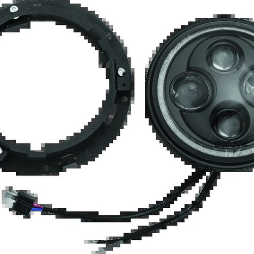Kuryakyn Orbit Vision 7-Inch LED Headlight with Halo Ring for Powersports