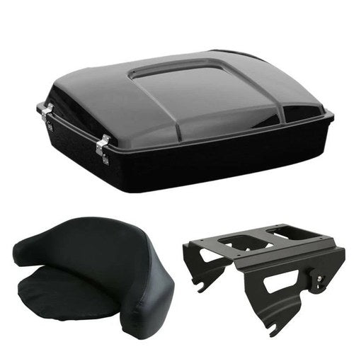 5.5'' Razor Trunk Pad w/ Solo Mount Rack Fit For Harley Road Electra Glide 09-13