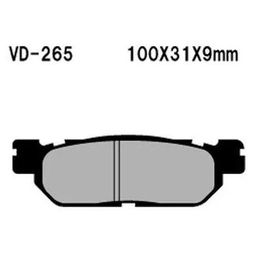 For Yamaha Yzf R1 2002-2003 Vesrah VD-265 Rear Organic Semi-Metallic Brake Pads