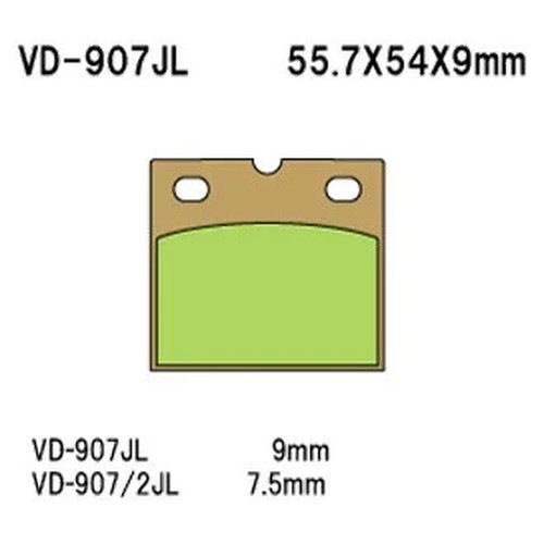 For BMW K1200GT 2003-2006 Vesrah VD-907JL Rear Sintered Metal Brake Pads