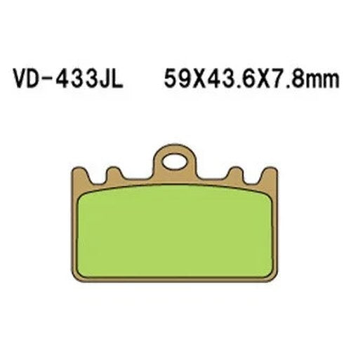 For Victory Gunner 2015-2016 Vesrah VD-433JL Front Sintered Metal Brake Pads