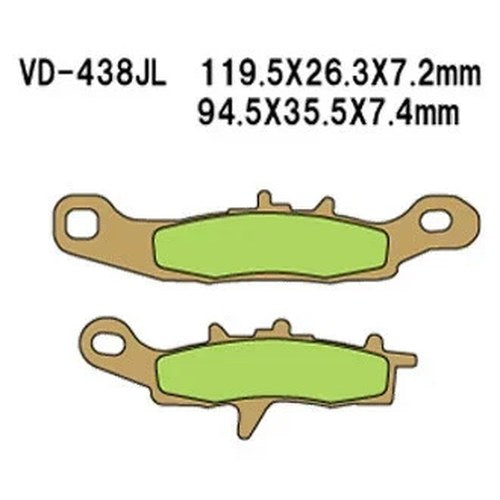 For Kawasaki KX85 2014-2015 Vesrah VD-438JL Front Sintered Metal Brake Pads