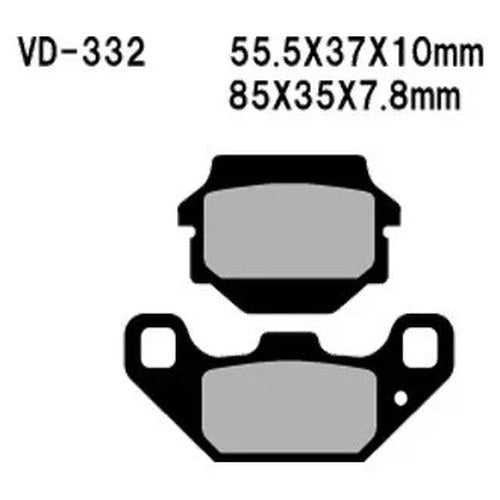 For Suzuki Quadrunner 230 85-93 Vesrah Rear Organic Semi-Metallic Brake Pads