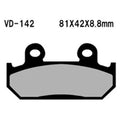 For Honda CBR600F 1987-1990 Vesrah VD-142 Front Organic Semi-Metallic Brake Pads