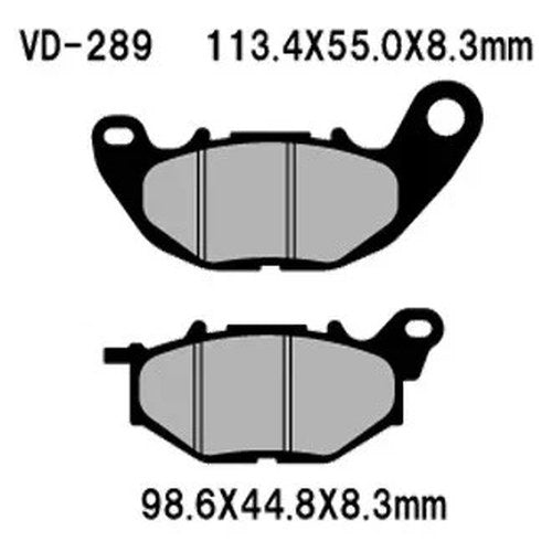 Vesrah Front Organic Semi-Metallic Brake Pads