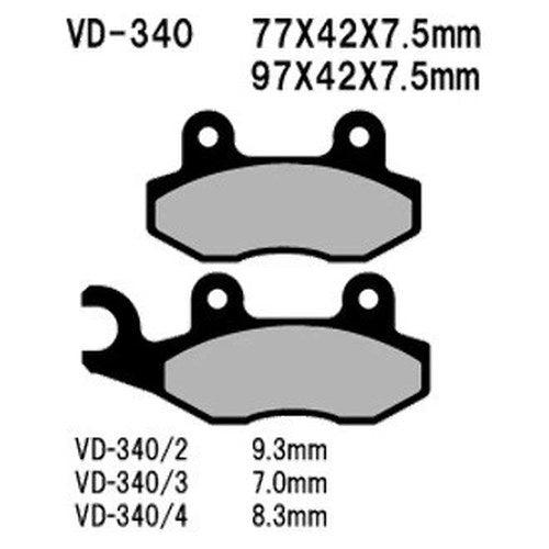 For Kawasaki Mule Profxt 2015-2020 Vesrah Rear Organic Semi-Metallic Brake Pads