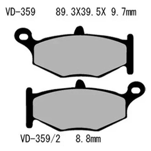 Vesrah Rear Organic Semi-Metallic Brake Pads
