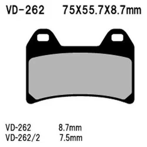 Vesrah Front Organic Semi-Metallic Brake Pads