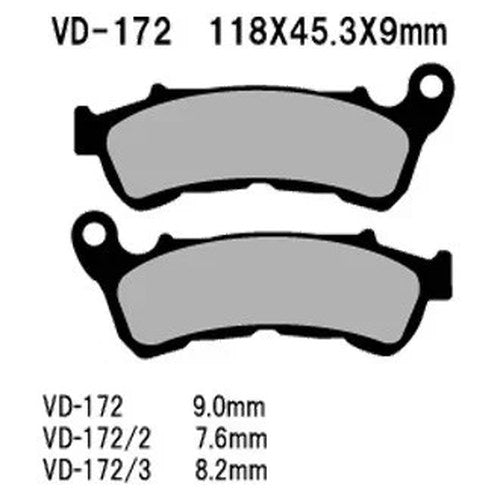 Vesrah Front Organic Semi-Metallic Brake Pads