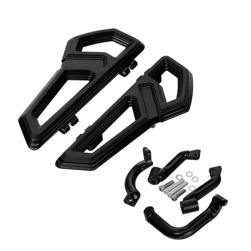 Front Driver Footboard Floorboard+Mount Brackets Fit for Harley Touring 2017-up