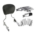 Chrome Backrest Sissy Bar Luggage Rack Docking Kit Fit For Harley Touring 09-13