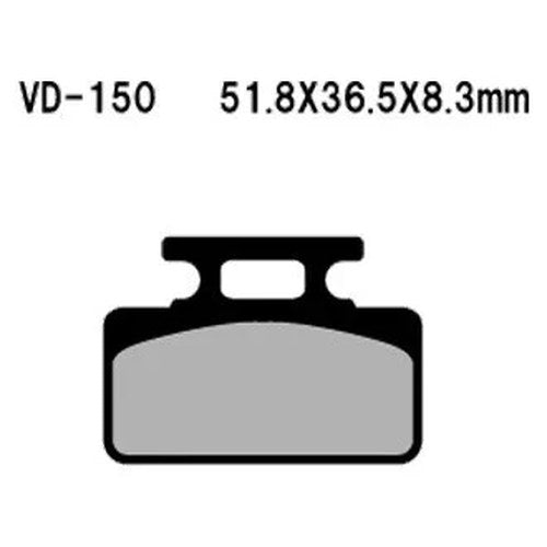 Vesrah Front Organic Semi-Metallic Brake Pads