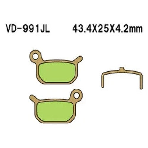 For Husqvarna CR50 2011 Vesrah VD-991JL Rear Sintered Metal Brake Pads
