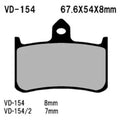 For Honda Super Hawk 1000 98-05 Vesrah Front Organic Semi-Metallic Brake Pads
