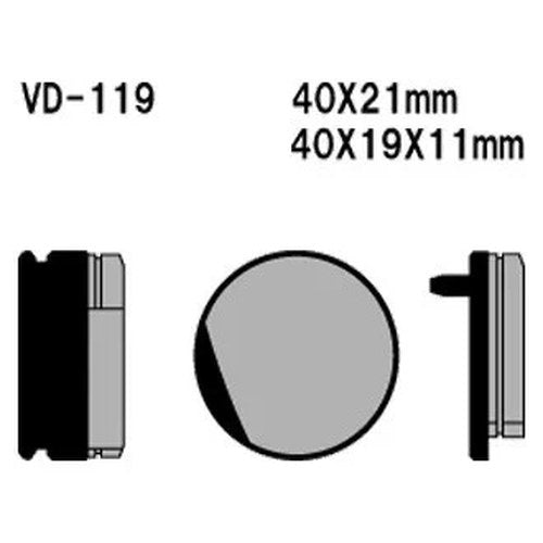 Vesrah Front Organic Semi-Metallic Brake Pads