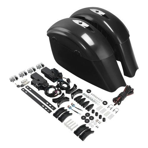 Unpainted Saddlebags w/ Electronic Latch Lid Fit For Indian Chieftain 2014-2018
