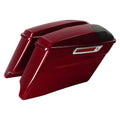 4" Stretched Hard Saddlebags Fit For Harley Touring 14-25 Velocity Red Sunglo