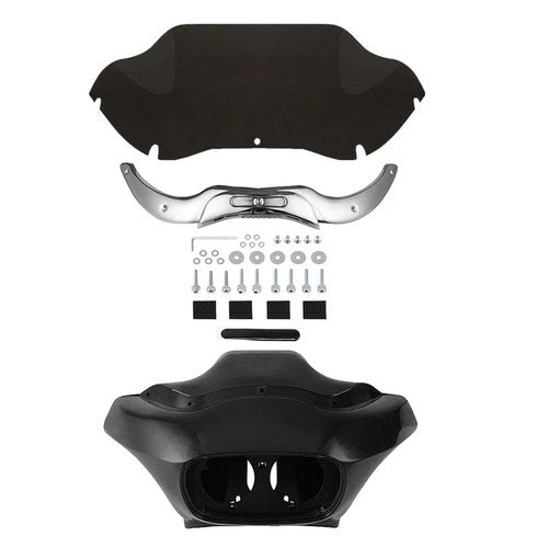 Front Headlight Fairing Windshield Trim Fit For Harley Fltr Road Glide 2004-2013