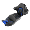 Driver Passenger Seat+Backrest Pad Fit For Harley Touring Road King Glide 14-23