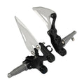Front Driver Rider Footpegs Pegs Bracket Fit For Kawasaki Ninja 400 2018-2024