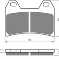Brake Disc Pads Rear Goldfren S33 For Yamaha XT 660 X (Supermoto) 2007