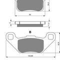 Brake Disc Pads Rear Goldfren S33 For Adly Utility 300 2005