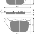 Brake Pads Rear Goldfren S33 For Harley Davidson XL 883 C Sportster Custom 2008