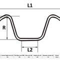Handlebar 7/8" Black 13" Rise Wide Bottom (Each)