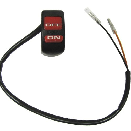 Switch On/Off with Red Button & Clamp Round Bar 60cm Wire (Each)