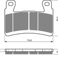 Goldfren GP7-324,FA296 as fitted to ZX6-R 13 Front Radial Caliper Pair