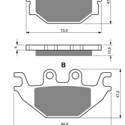 Goldfren Brake Pads S33-230, FA377, VD9026, SBS810, FDB2184, DP967