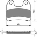 Goldfren Brake Pads AD198 as fitted to Scorpa SY80, 125, 200, 250, FA303