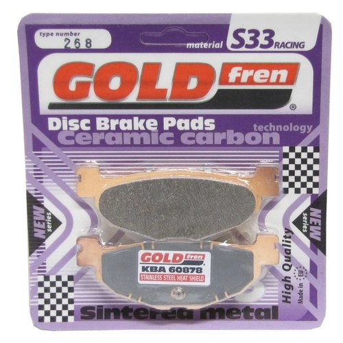 Goldfren S33 Brake Pads Rear For Yamaha XP 500 T-Max (ABS Models) 2008-2011