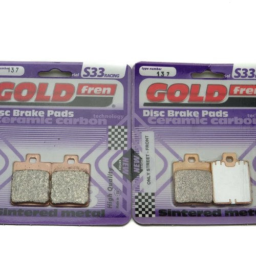 Goldfren S33 Brake Pads Front For Piaggio 300 ie MP3 Yourban 2011-2016