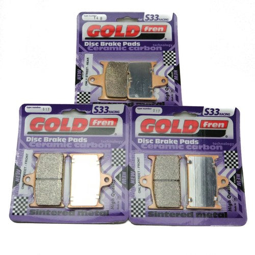 Goldfren S33 Brake Pads Front & Rear For Mz/Muz 1000 S 2003-2007