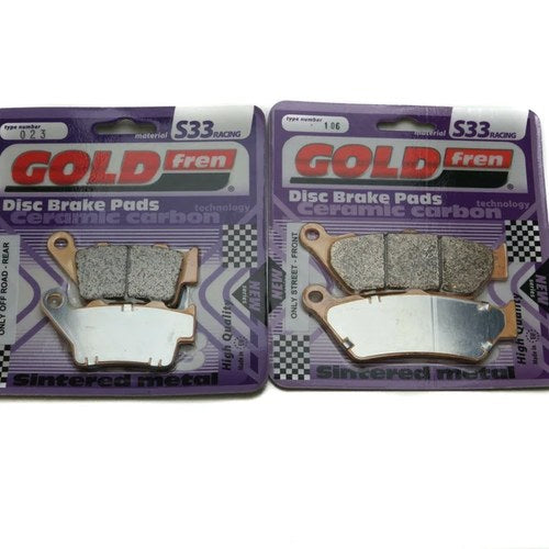 Goldfren S33 Brake Pads Front & Rear For Bmw F 650 GS Single Cylinder 2004-2007