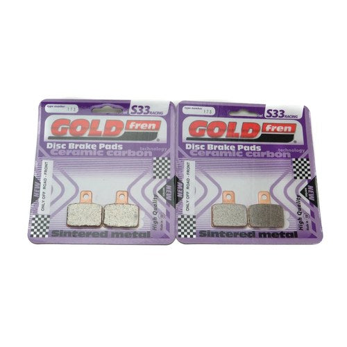 Goldfren S33 Brake Pads Front & Rear For Honda-Hm Baja 10/10 JR SR 1999-2007