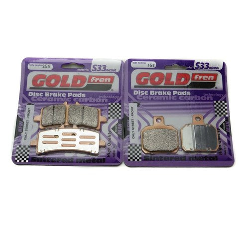 Goldfren S33 Brake Pads Front & Rear For Ducati 1200 R Monster 2016-2019