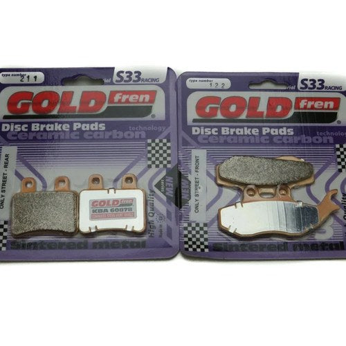 Goldfren S33 Brake Pads Front & Rear For Mbk X Limit Supermoto 50cc 2003-2010