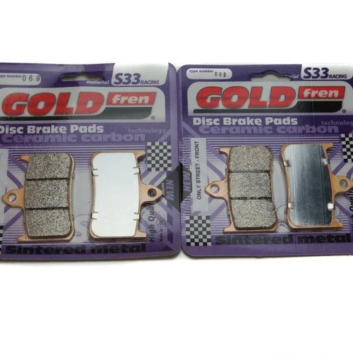 Goldfren S33 Brake Pads Front For Honda Cbr 900 Rrr Fireblade (893cc) 1994-1997