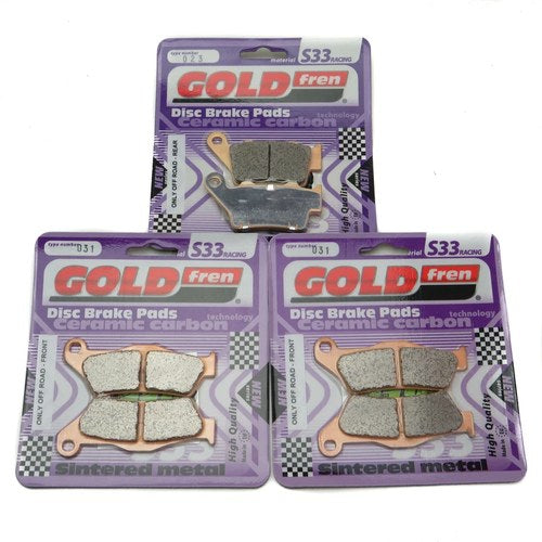 Goldfren S33 Brake Pads Front & Rear For Yamaha XT 700 Z Tenere 2018-2019