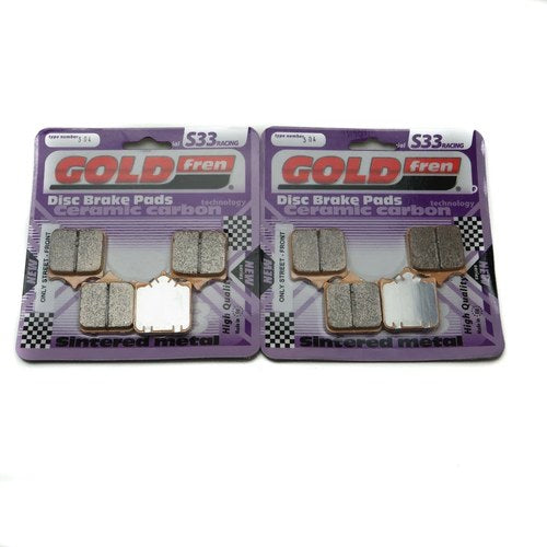 Goldfren S33 Brake Pads Front For Bmw S1000R fittedForg race Spoke 2010-2018